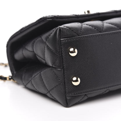 Chanel Caviar Quilted Extra Mini Coco Handle Flap Black 8 of 11
