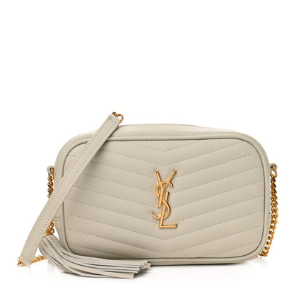 Saint Laurent Grain De Poudre Matelasse Monogram Mini Lou Camera Bag Blanc Vintage 1 of 9