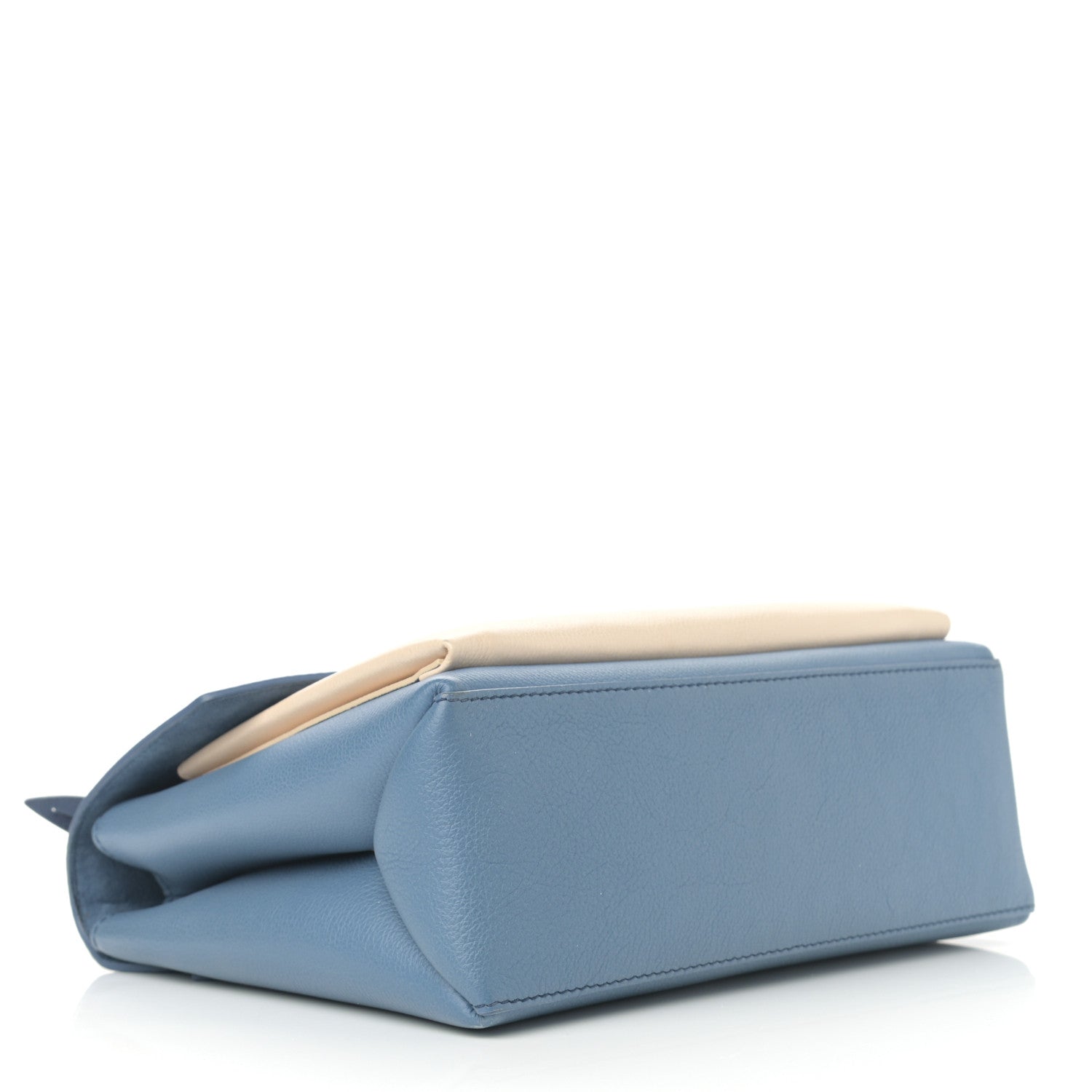 Louis Vuitton Soft Calfskin My Lockme Top Handle Blue Jean Creme 4 of 12