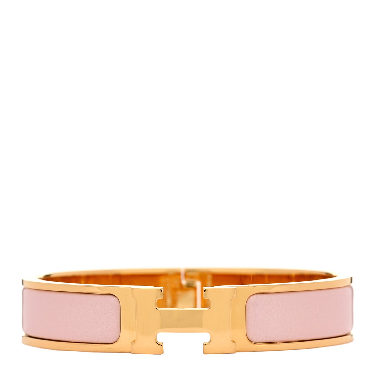 Enamel Narrow Clic Clac H Bracelet PM Rose Dragee