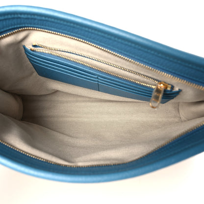 Gucci Fabric Embroidered Hawaii Striped Pouch Bag Blue 5 of 8