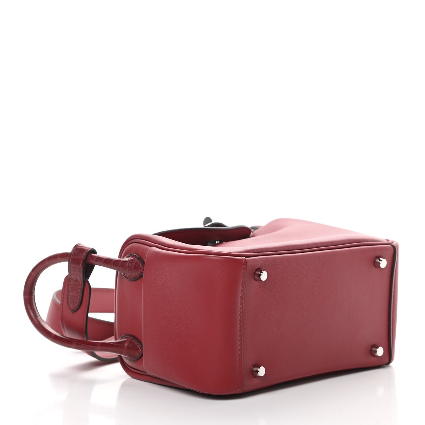 Matte Alligator Swift Mini Touch Lindy 20 Rouge Grenat Bourgogne