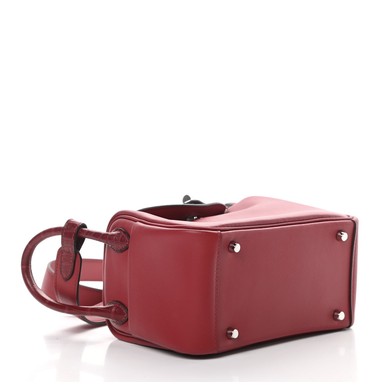 Hermes Matte Alligator Swift Mini Touch Lindy 20 Rouge Grenat Bourgogne 4 of 11