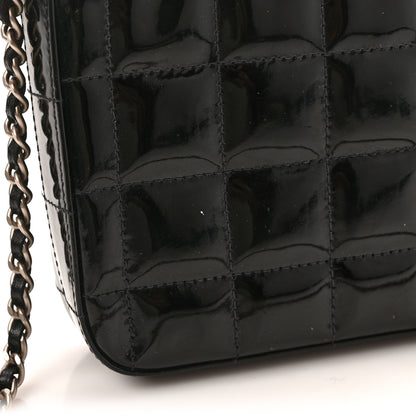 Chanel Patent Quilted East West Chocolate Bar Flap Black 11 of 11