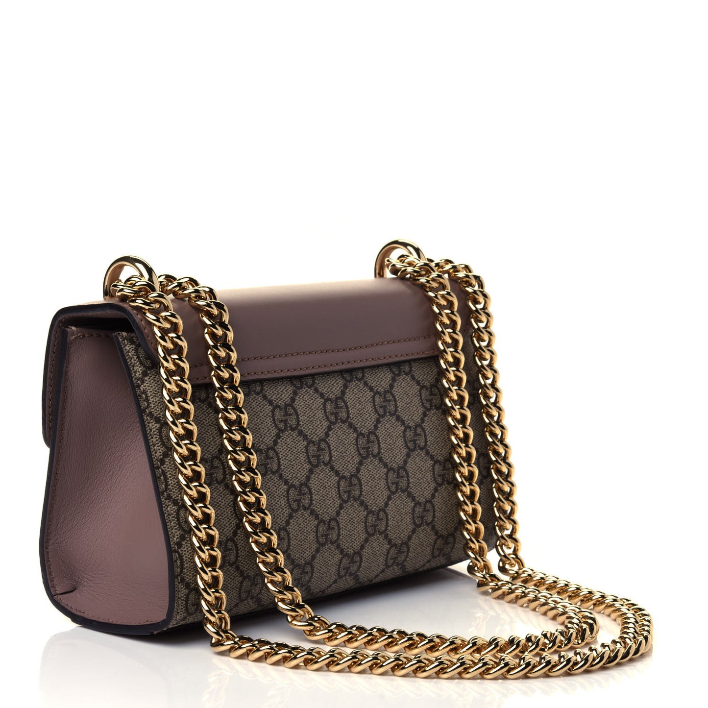 GG Supreme Monogram Studded Small Padlock Shoulder Bag Porcelain Rose