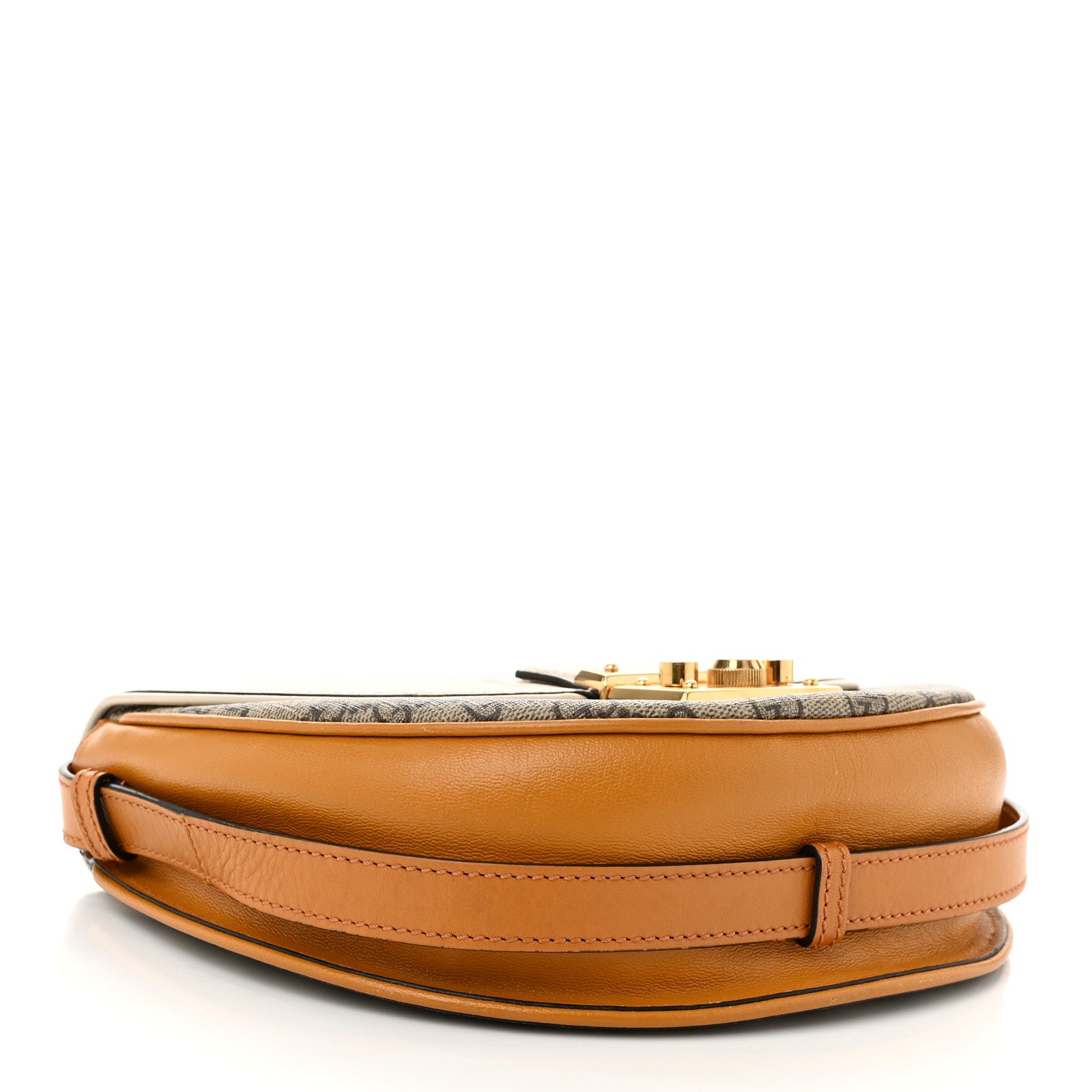 Gucci GG Supreme Monogram Calfskin Small Padlock Messenger Shoulder Bag Beige Mystic White Sun Oil 4 of 11