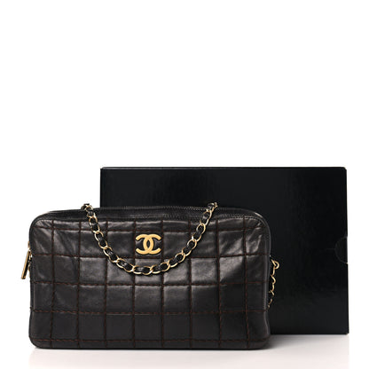 Chanel Lambskin Quilted Chocolate Bar Camera Case Black 12 of 12