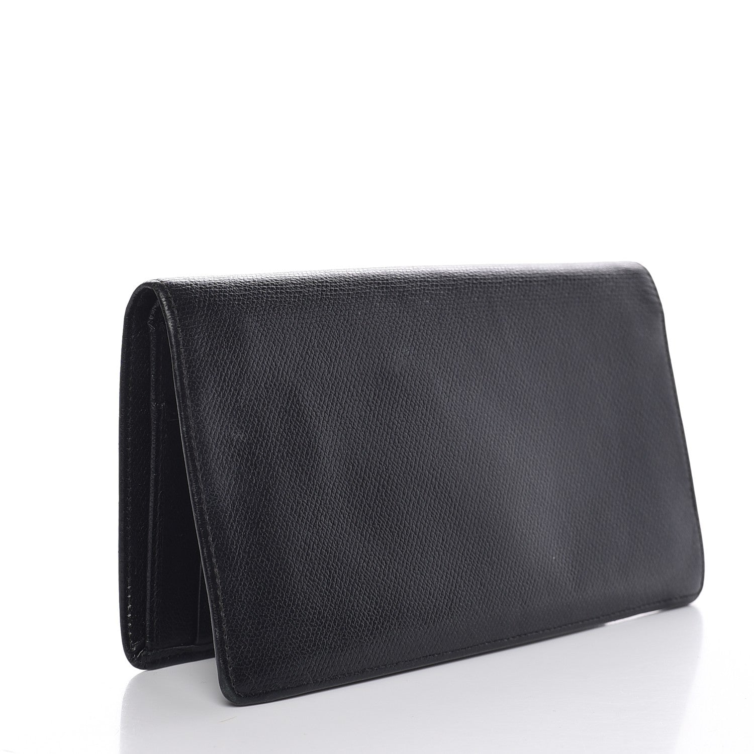 Chanel Grained Calfskin CC Button Yen Wallet Black 3 of 10