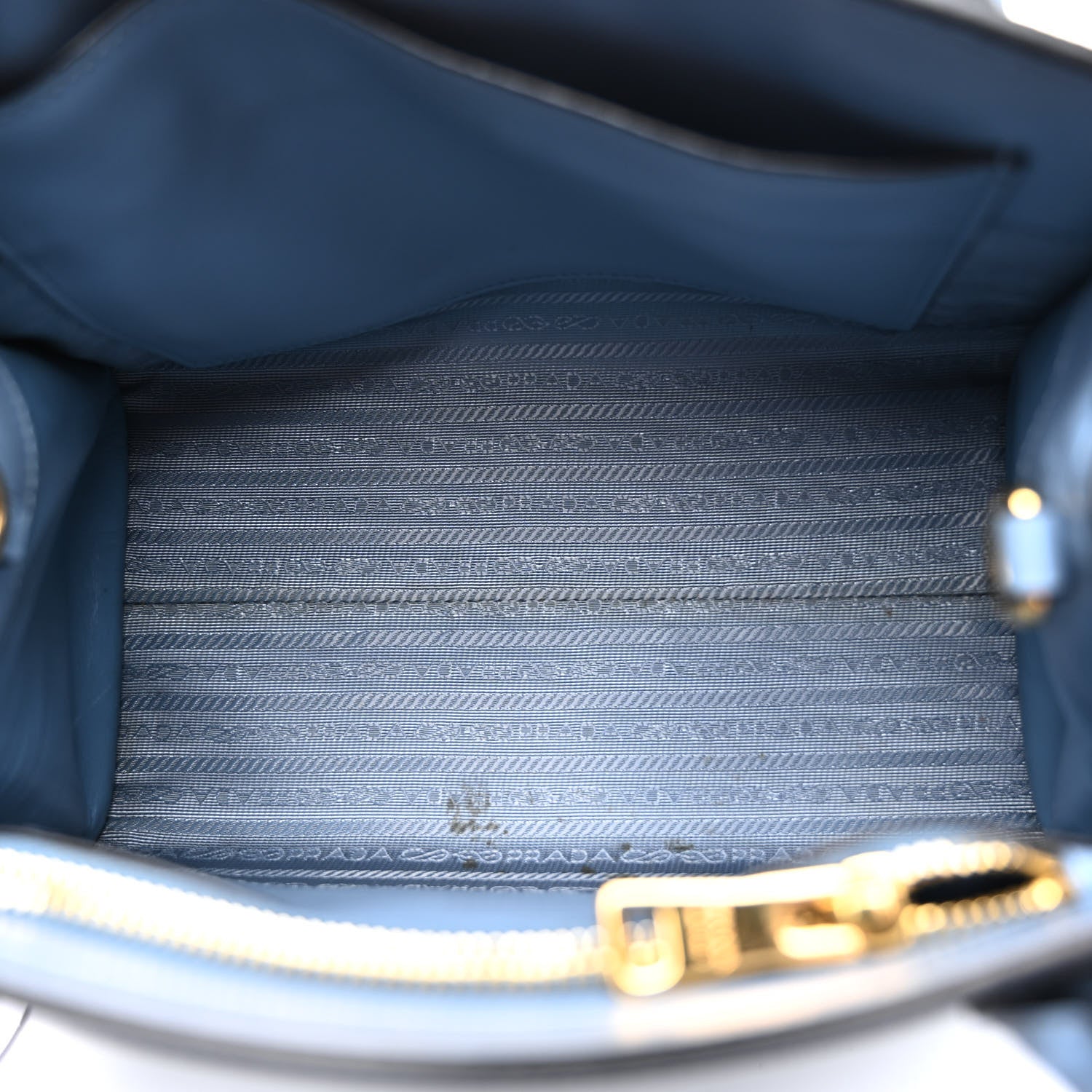 Prada Saffiano Cuir Calfskin Small Monochrome Top Handle Tote Astrale 4 of 12