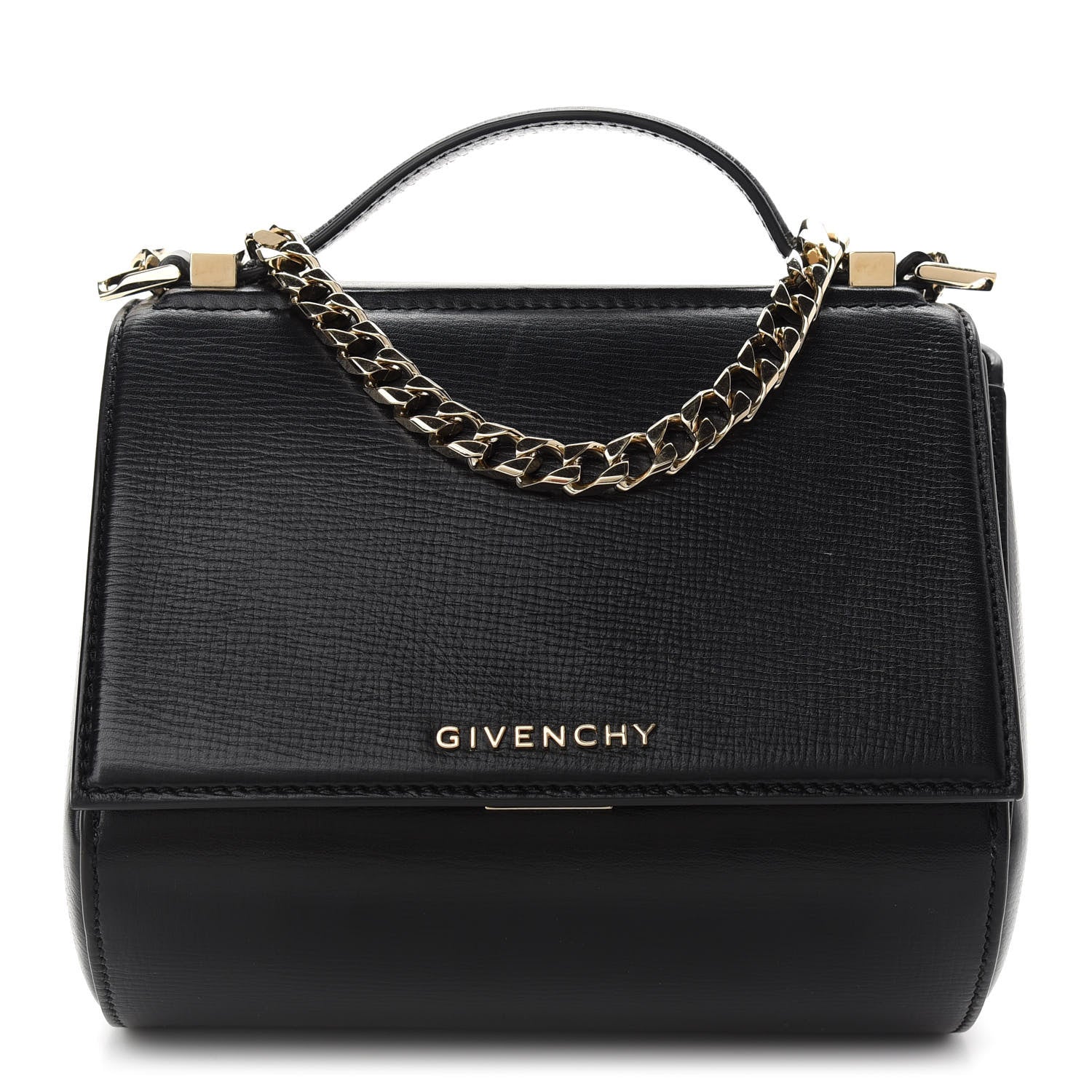 Givenchy Textured Calfskin Mini Pandora Box Chain Crossbody Bag Black 1 of 9