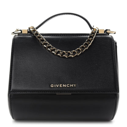 Givenchy Textured Calfskin Mini Pandora Box Chain Crossbody Bag Black 1 of 9