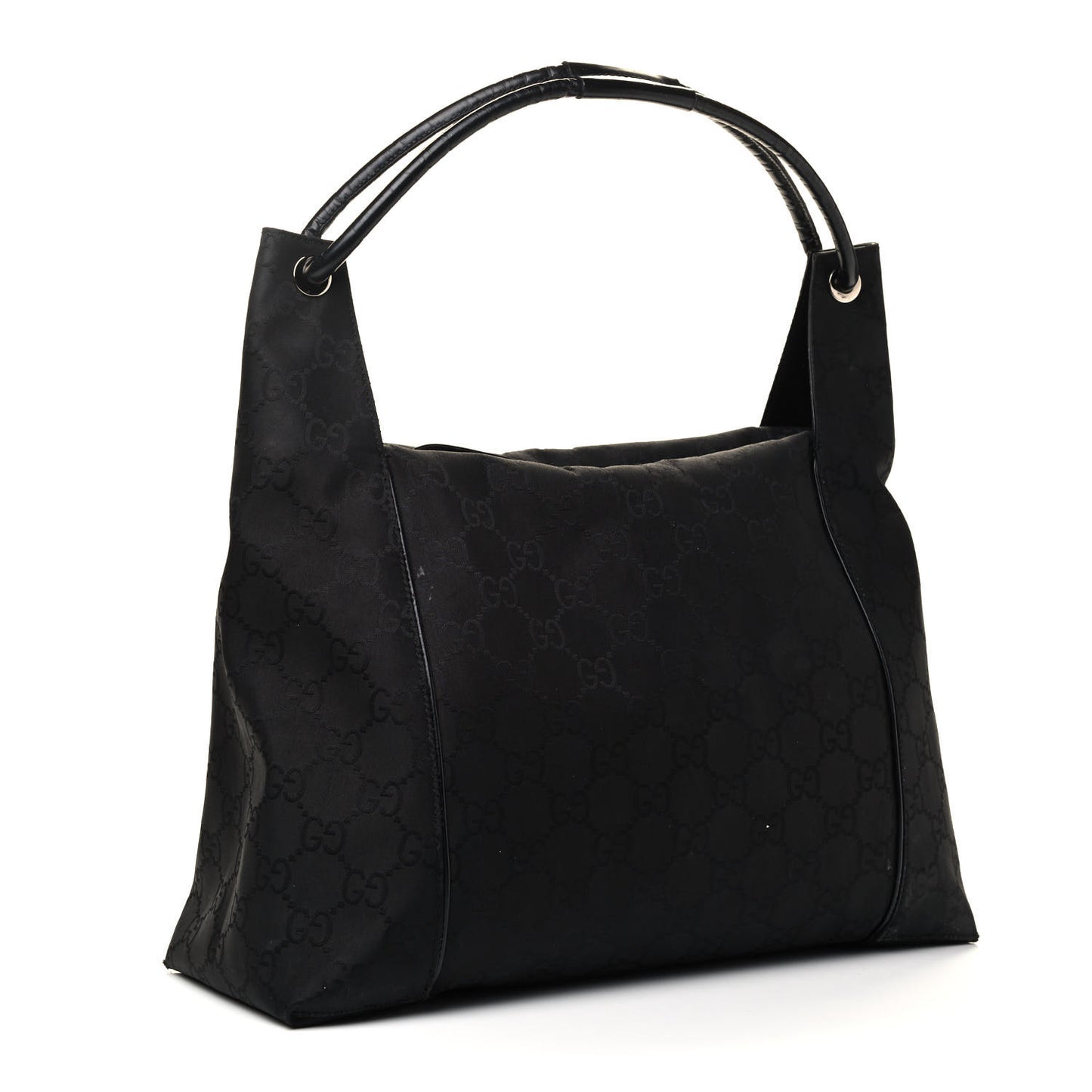 Nylon Monogram Medium Hobo Black