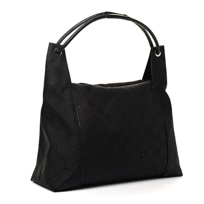 Gucci Nylon Monogram Medium Hobo Black 2 of 4
