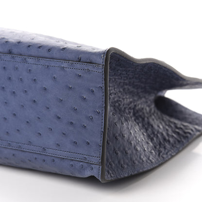 Gucci Ostrich Medium Jackie Top Handle Bag Blue 8 of 12