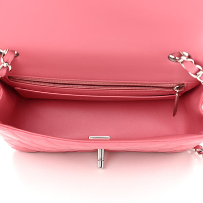 Chanel Lambskin Quilted Mini Rectangular Flap Pink 5 of 12