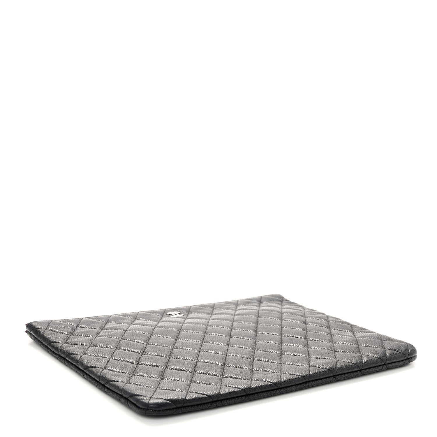 Chanel Caviar Quilted Large Cosmetic Case Black 4 of 9