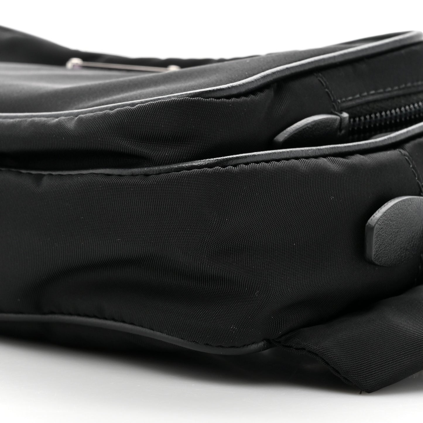 Tessuto Nylon Studded Belt Bag Black White