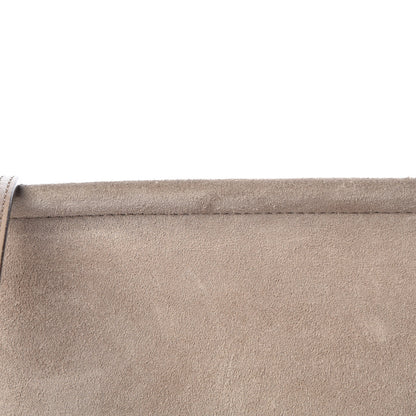 Chloe Calfskin Suede Medium Faye Shoulder Bag Motty Grey 9 of 14