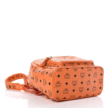 MCM Visetos Small Sprinkle Stud Stark Backpack Orange 4 of 11