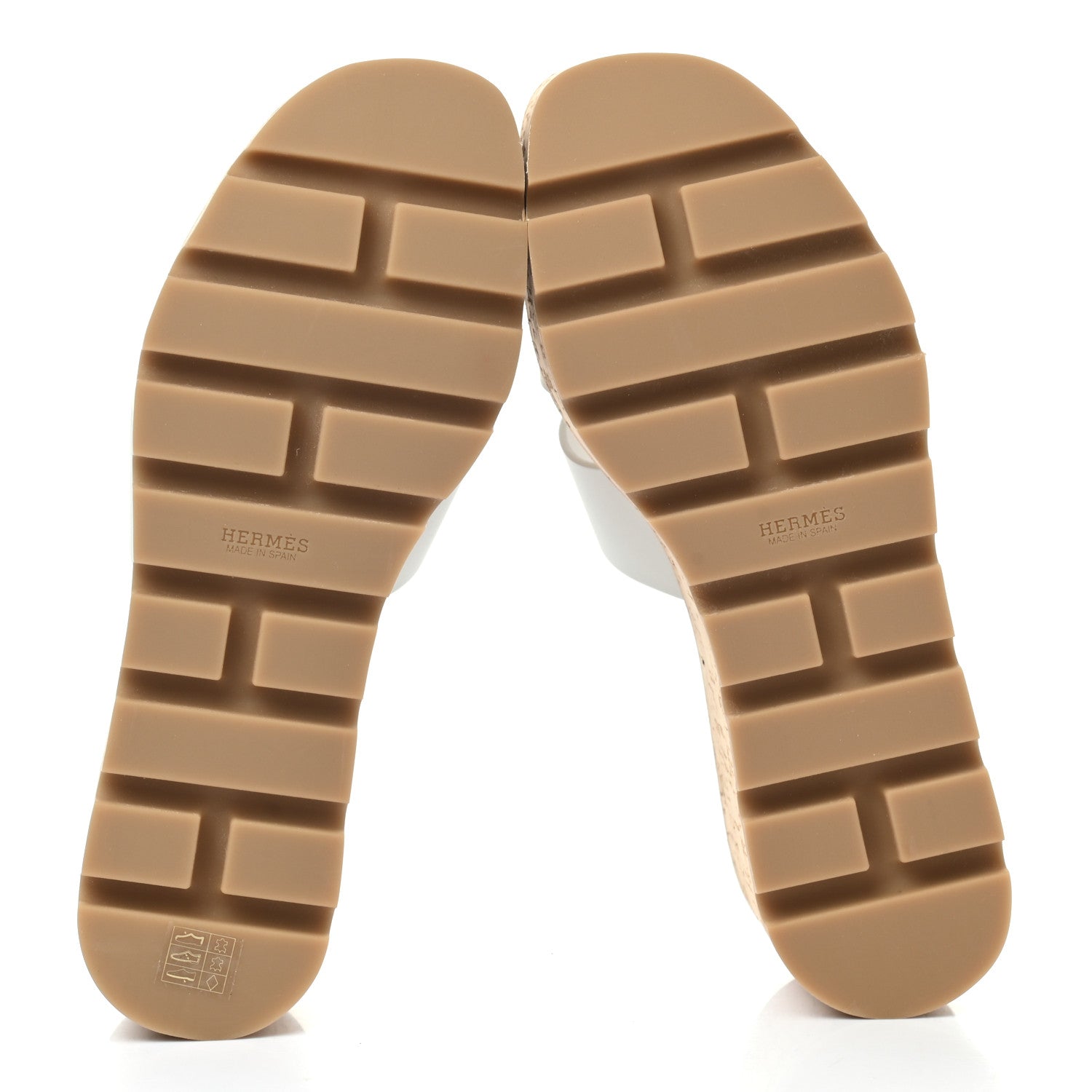 Hermes Calfskin Cork Eze 30 Sandals 38 White 5 of 10