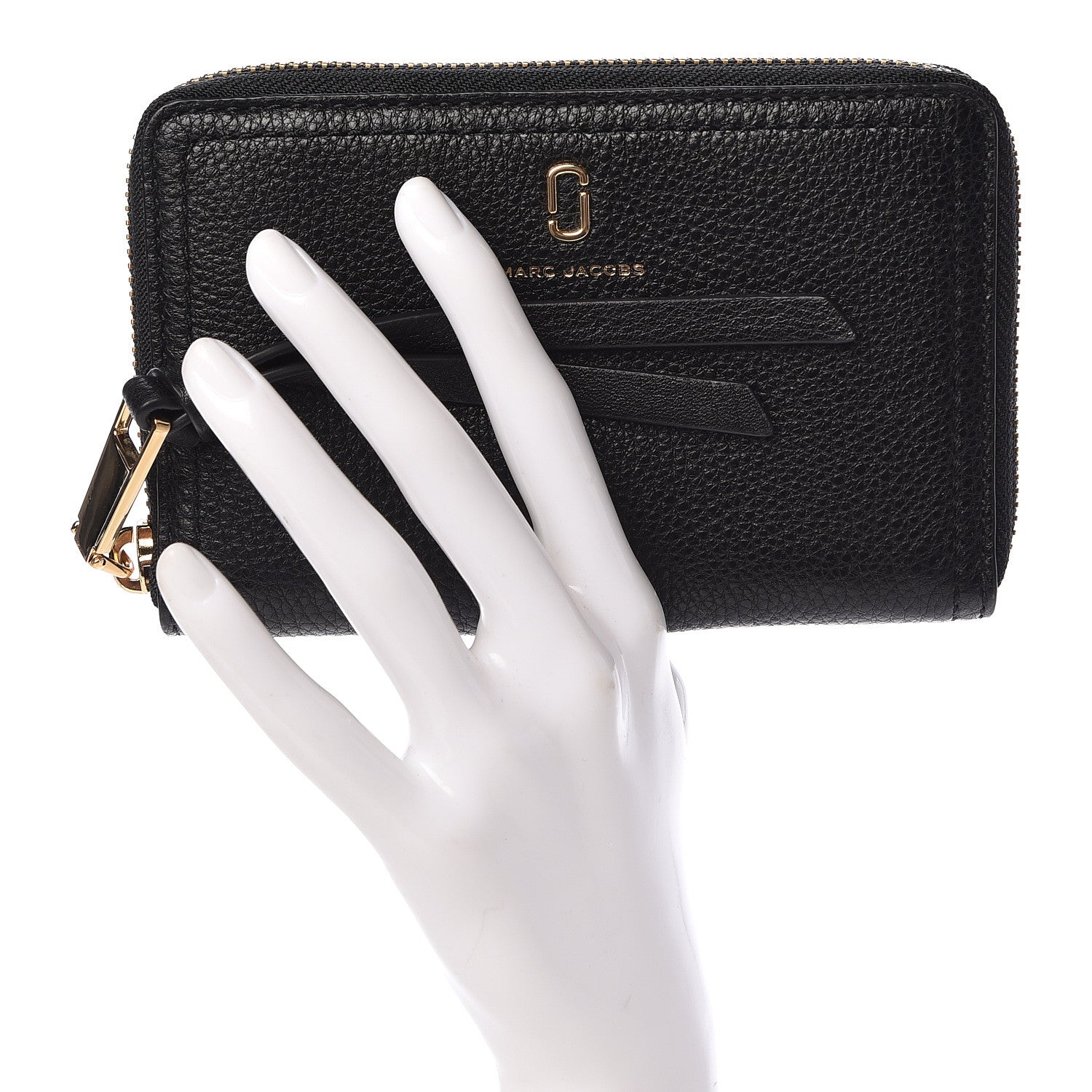 Marc Jacobs Grained Calfskin Softshot Standard Wallet Black 2 of 7