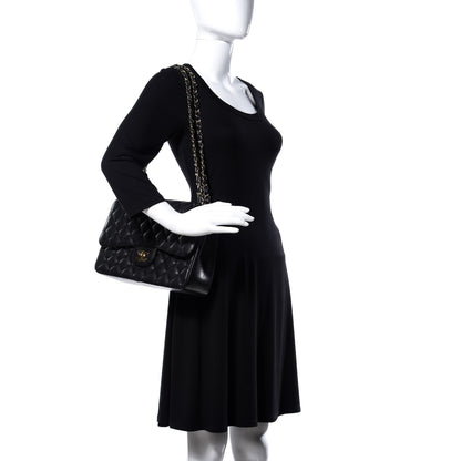 Chanel Caviar Quilted Jumbo Double Flap Black 2 of 17