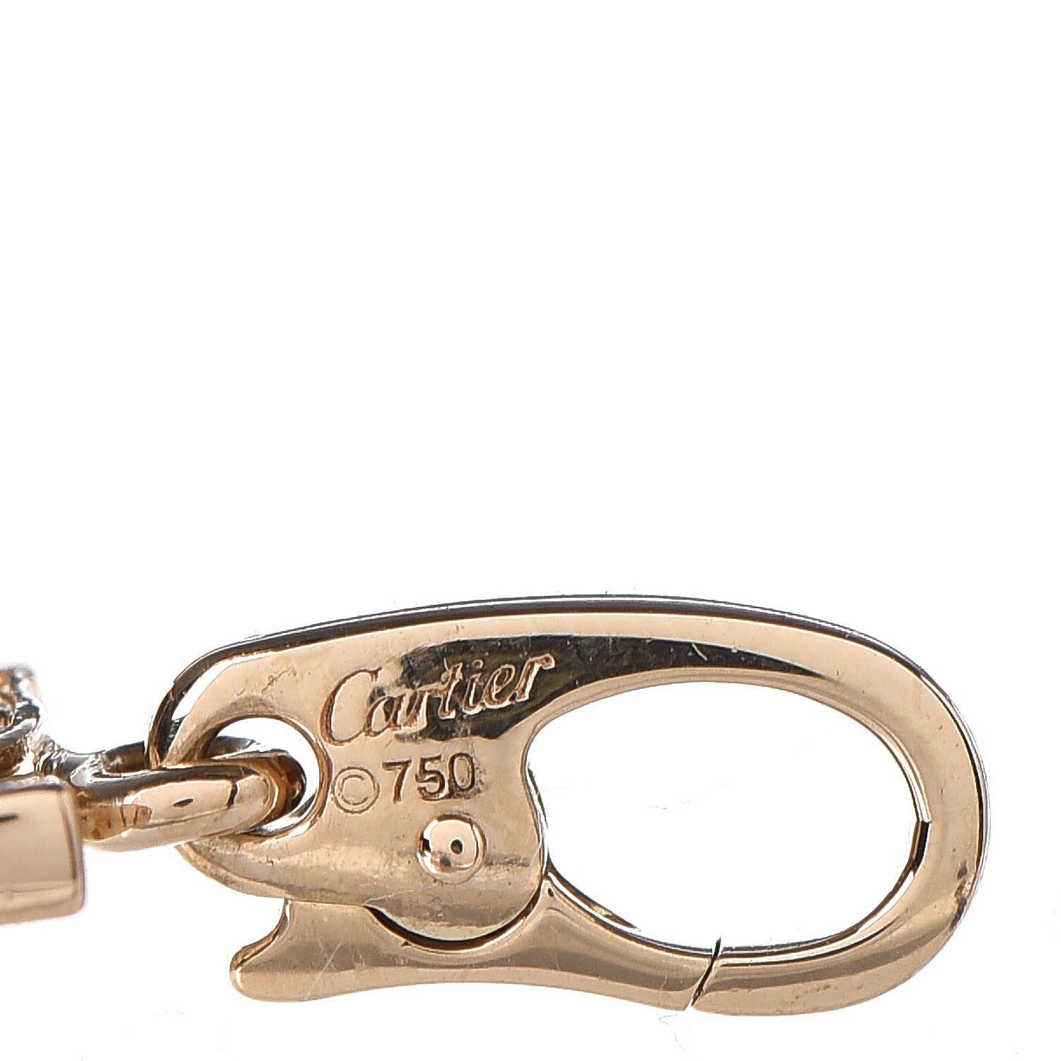 Cartier 18K Yellow Gold Diamond Logo Charm 4 of 6