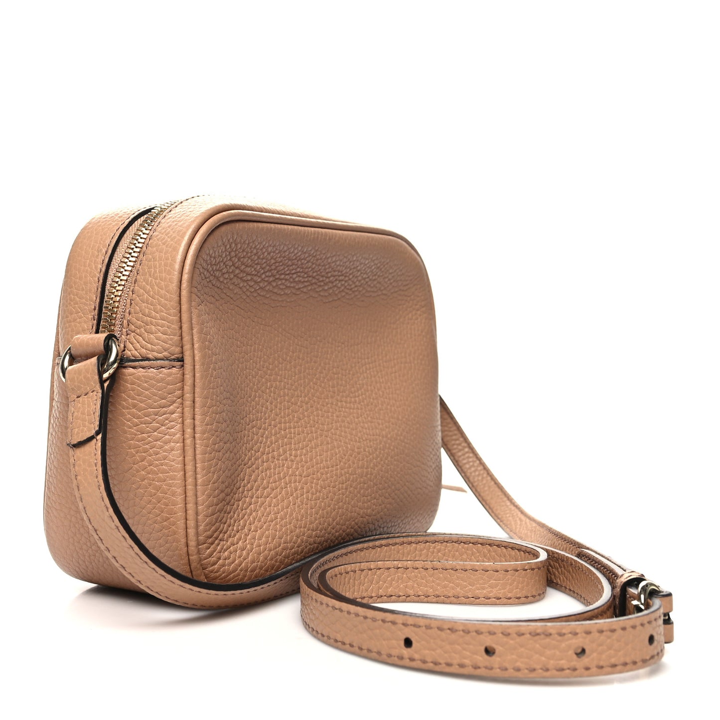 Pebbled Calfskin Small Soho Disco Bag Camelia