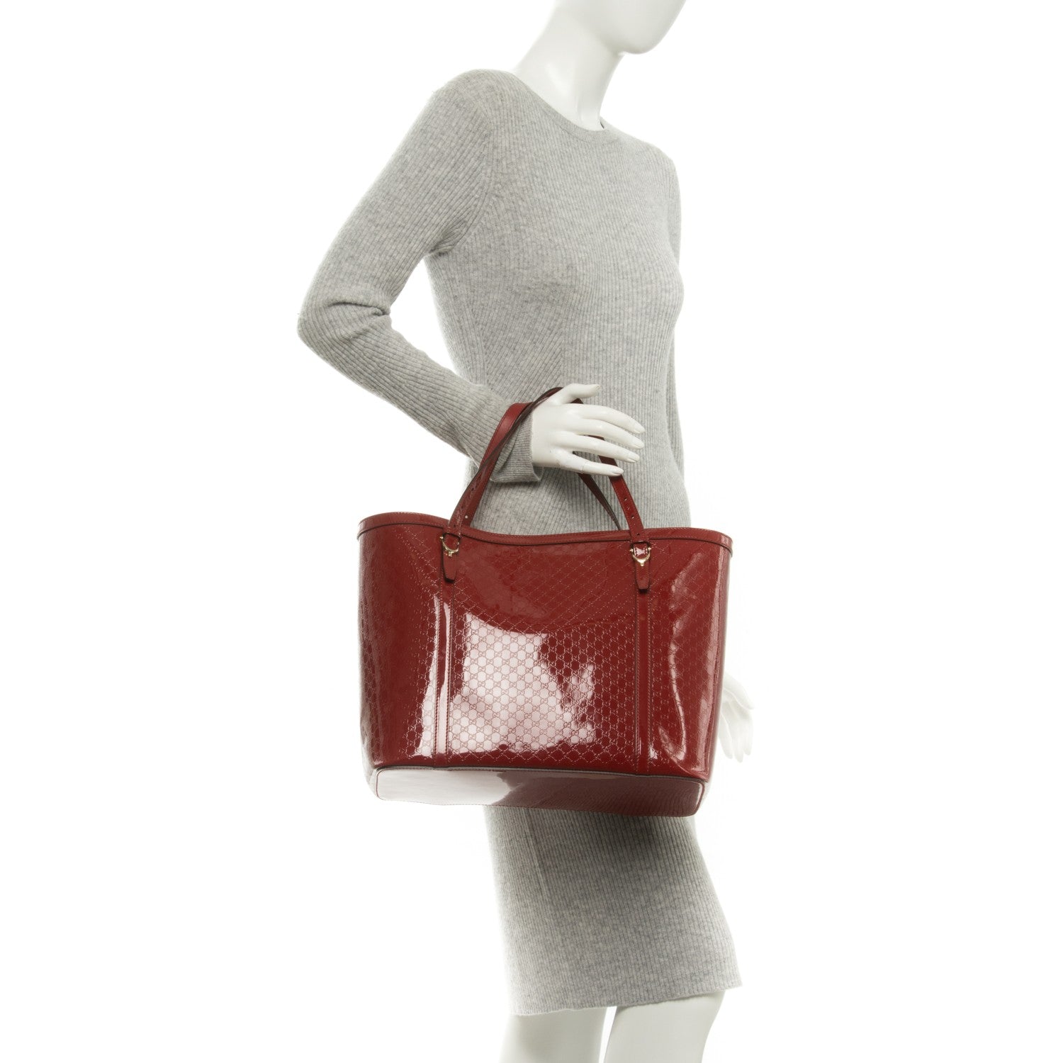 Gucci Patent Microguccissima Medium Nice Tote Rose Bed 2 of 7