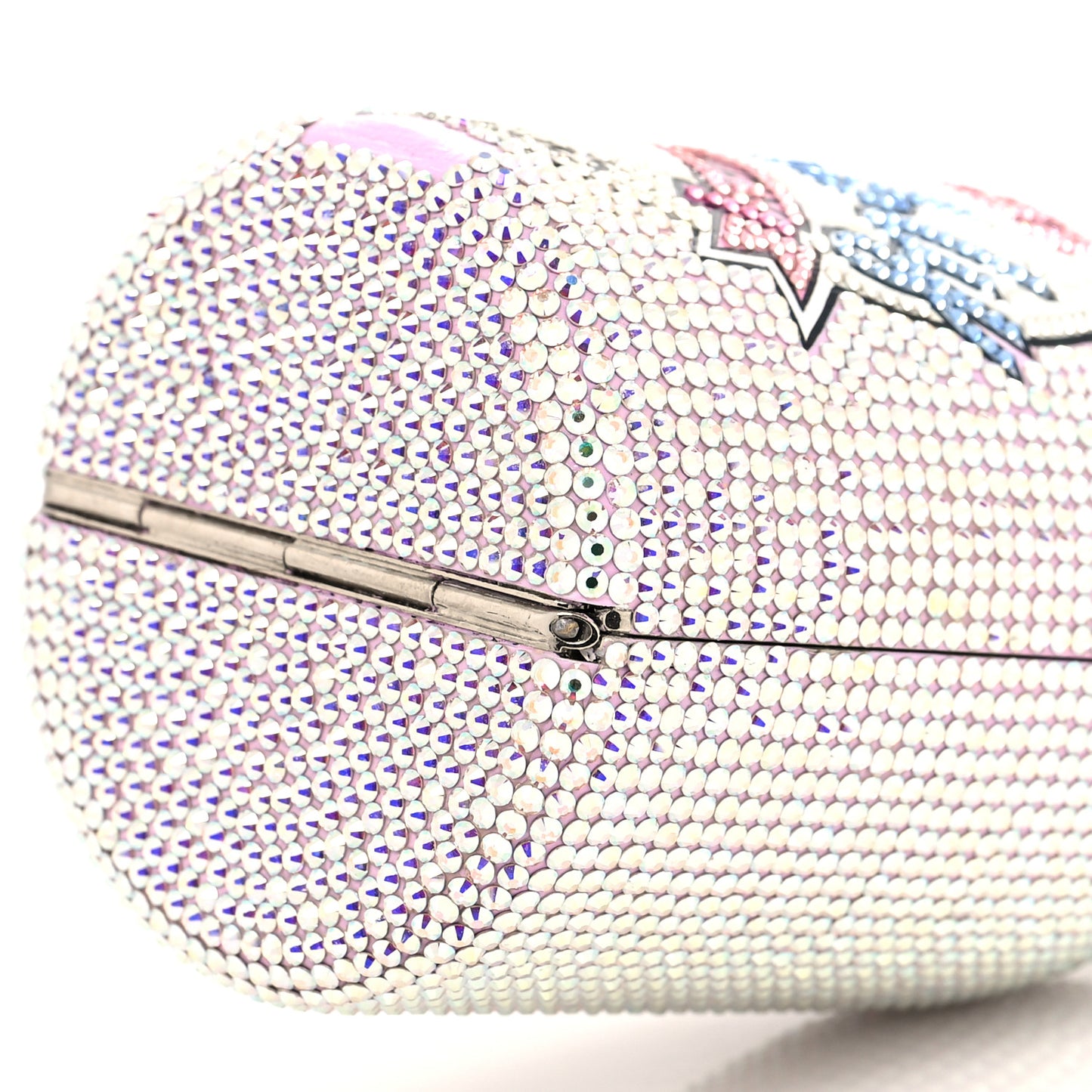 Crystal Champagne Bottle Bubbly Minaudiere Clutch Pink