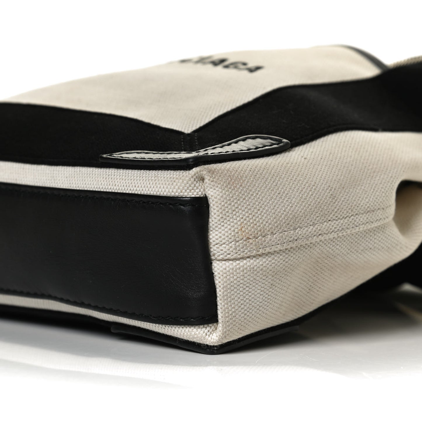 Cotton Canvas Calfskin Navy Cabas XS Natural Black