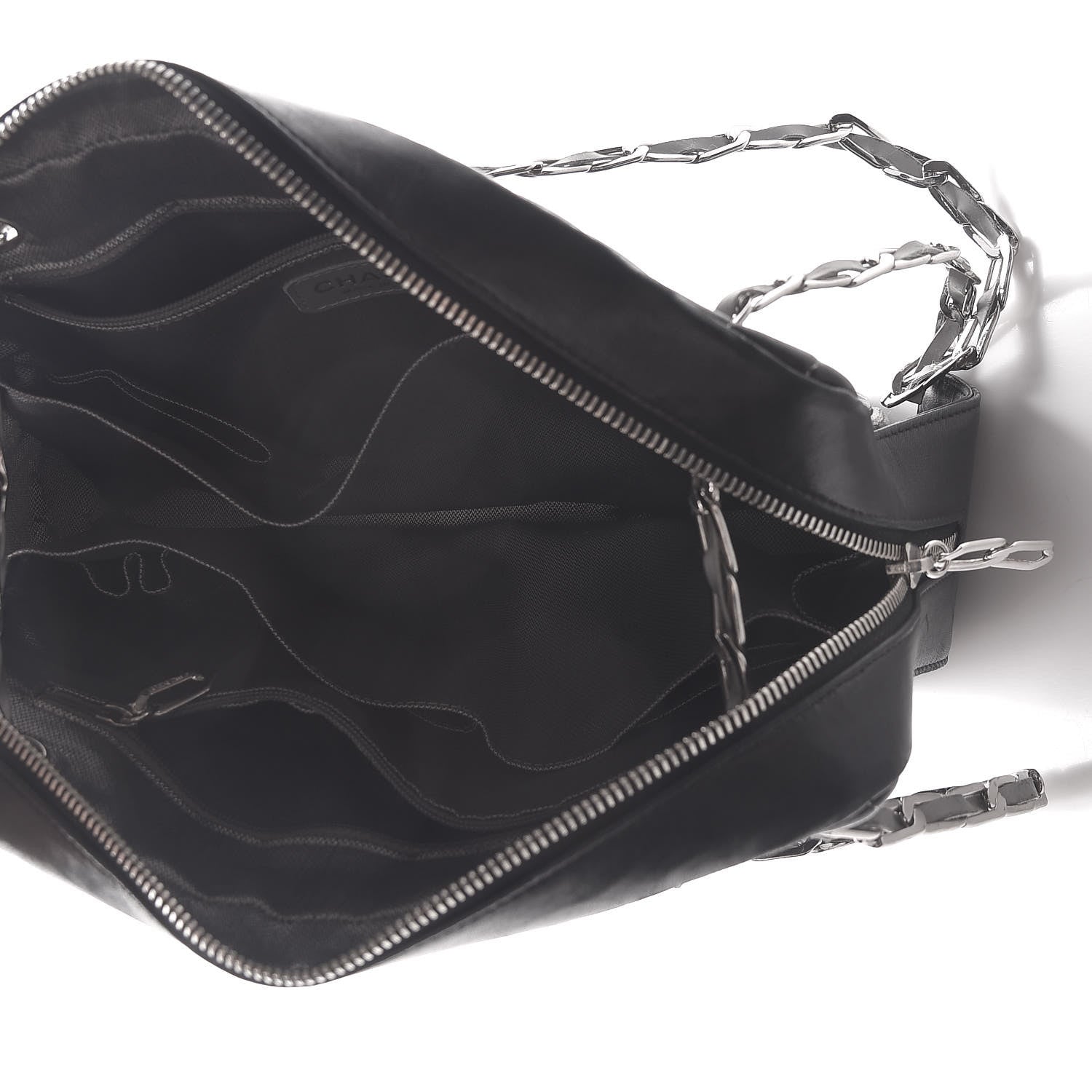 Chanel Lambskin Vertical Quilted Mademoiselle Camera Case Black 5 of 21