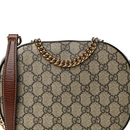 Gucci GG Supreme Monogram Cuoio Toscano Mini Chain Shoulder Bag Beige Ebony Cuir 8 of 21
