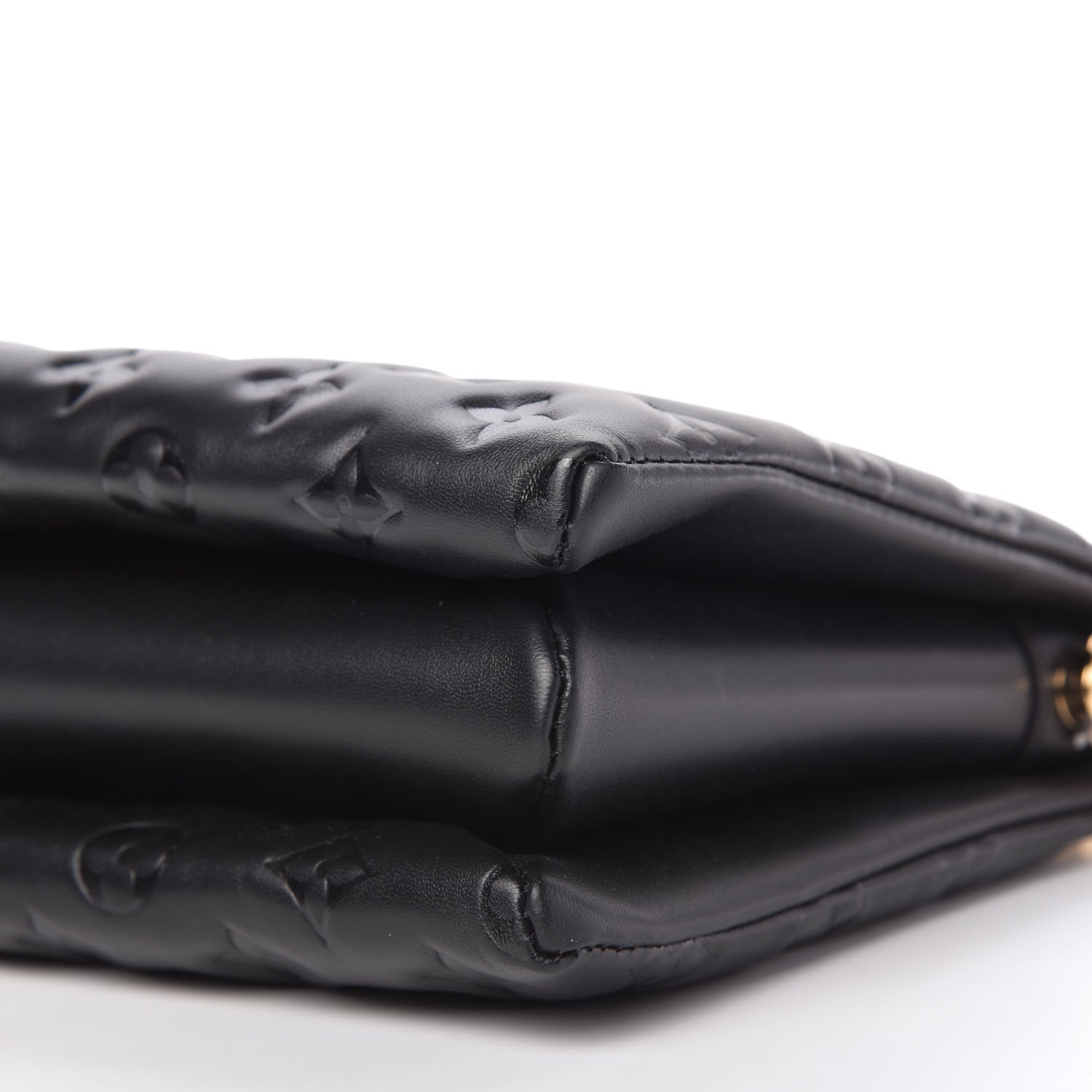 Louis Vuitton Lambskin Embossed Monogram Coussin PM Black 8 of 11
