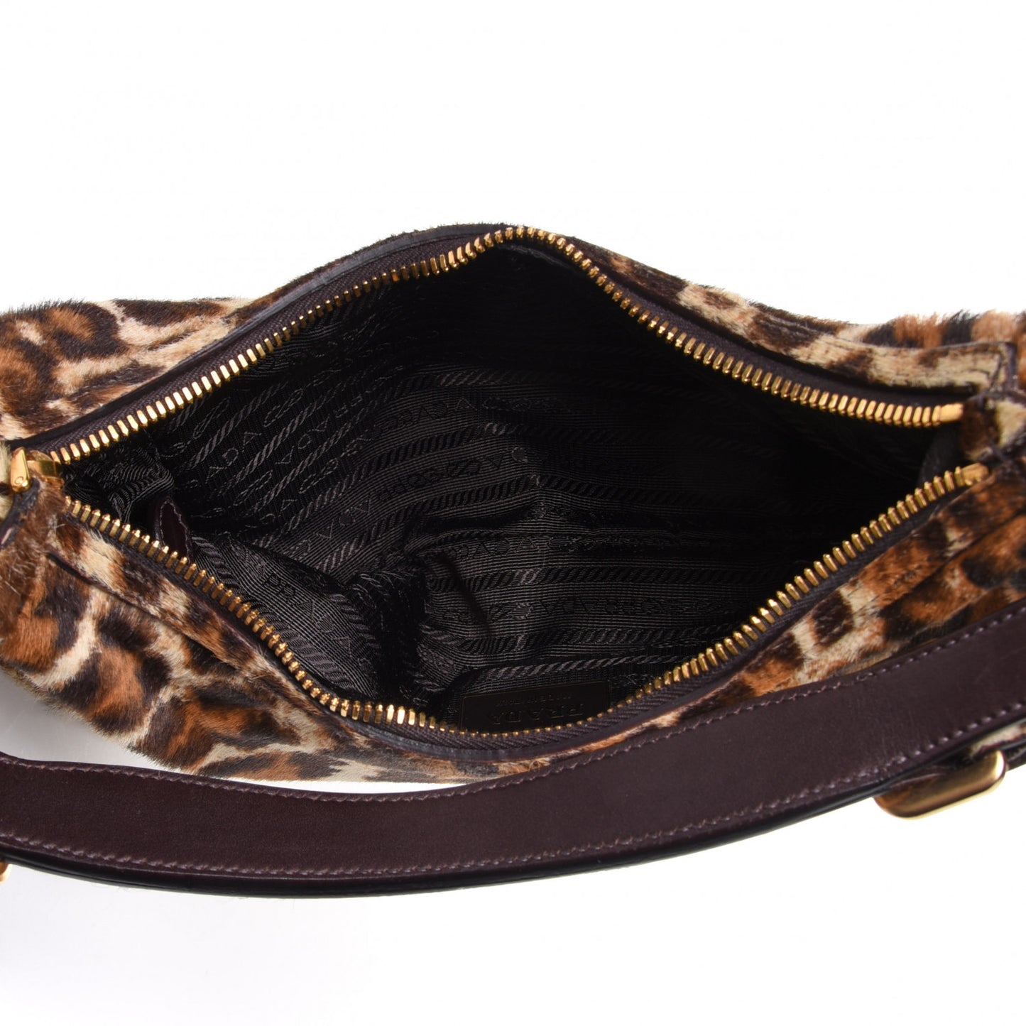Cavallino Leopard Print Shoulder Bag Avorio