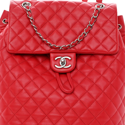 Chanel Lambskin Quilted Large Urban Spirit Backpack Red 8 of 10