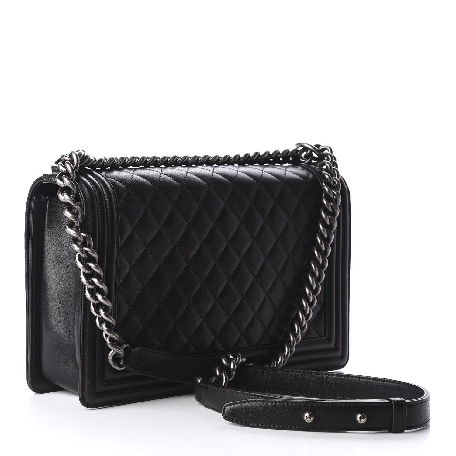 Chanel Lambskin Quilted New Medium Boy Flap Black 3 of 9
