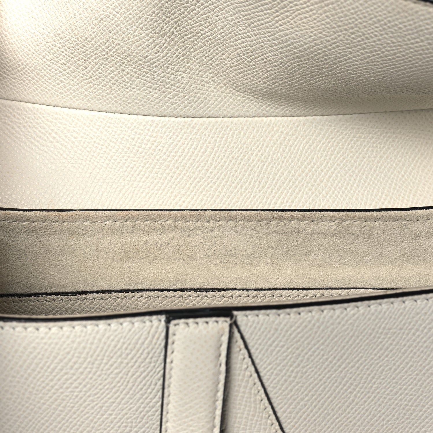 Christian Dior Grained Calfskin Saddle Bag White 9 of 11