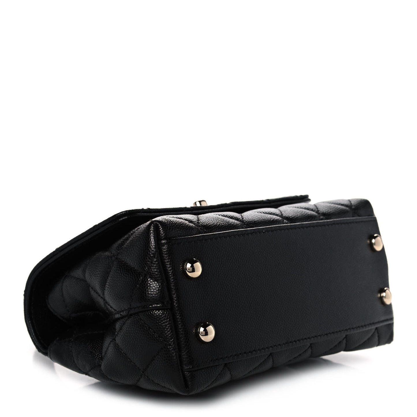 Caviar Quilted Extra Mini Coco Handle Flap Black