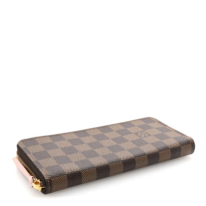 Louis Vuitton Damier Ebene Clemence Wallet Rose Ballerine 7 of 14