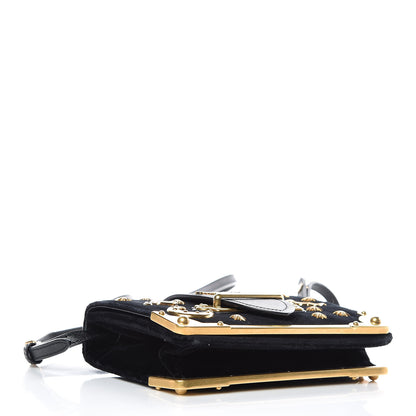 Prada Velvet Cahier Astrology Bag Black 4 of 8
