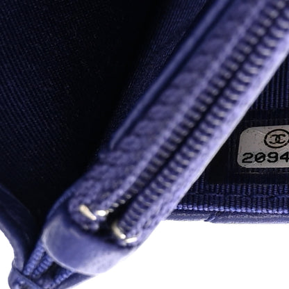 Chanel Lambskin Quilted Wallet On Chain WOC Blue 8 of 11