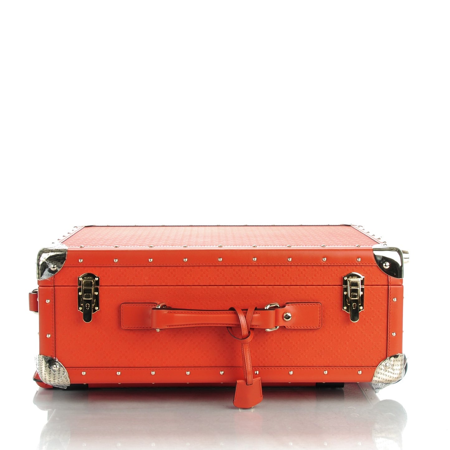 Bright Diamante Structured Suitcase Oxidation