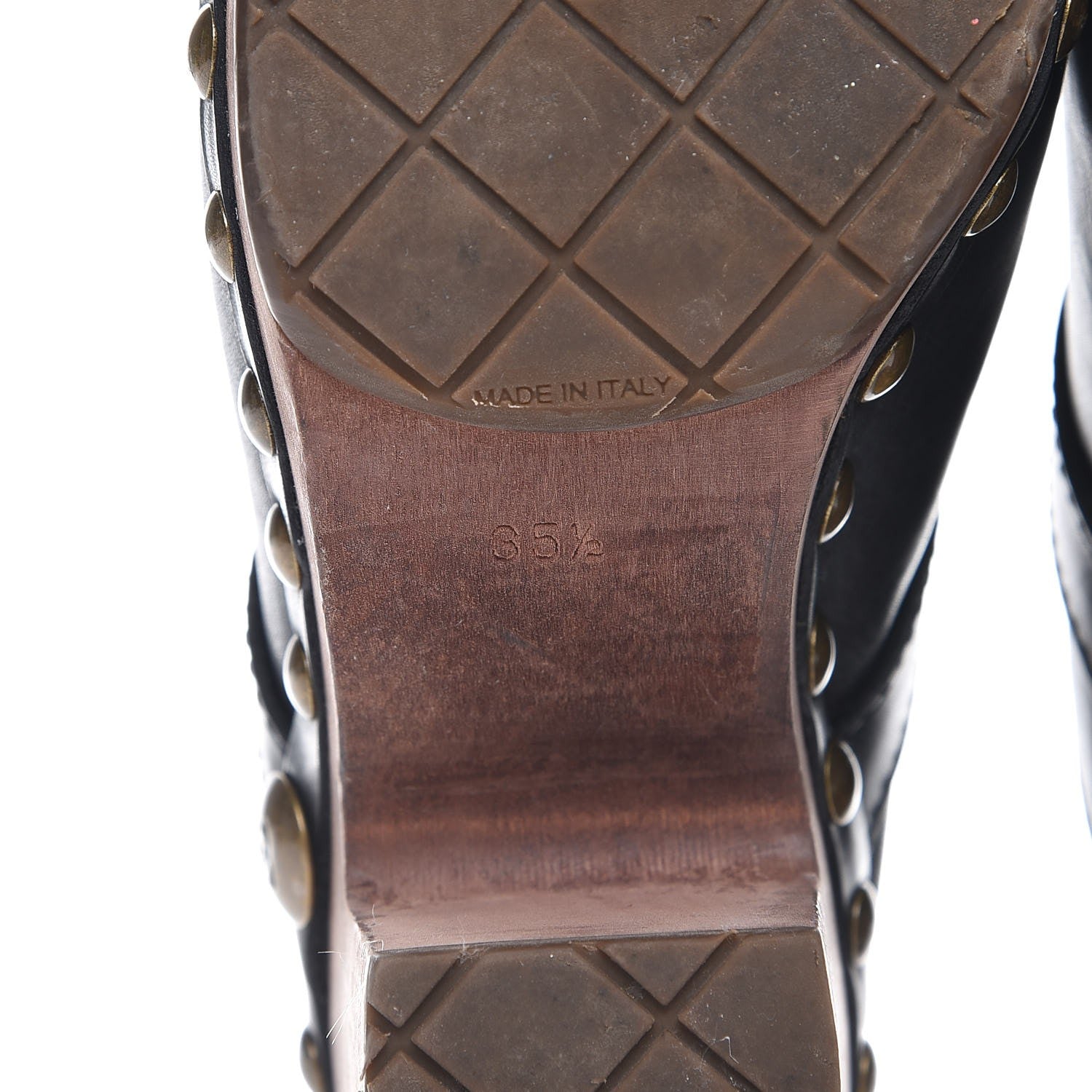 Chanel Calfskin Studded Clogs 35.5 Black 8 of 14