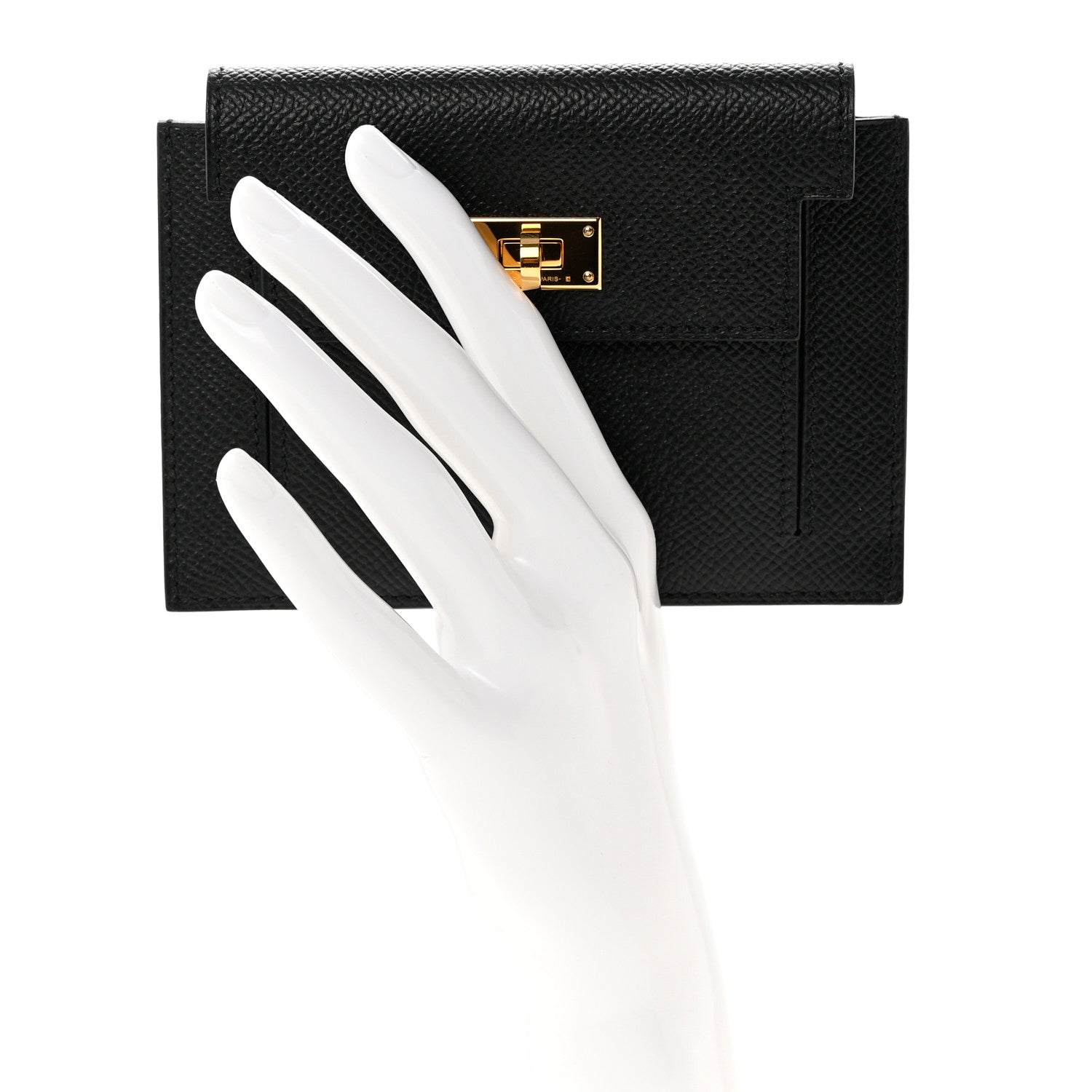 Hermes Epsom Kelly Pocket Compact Wallet Black 2 of 8