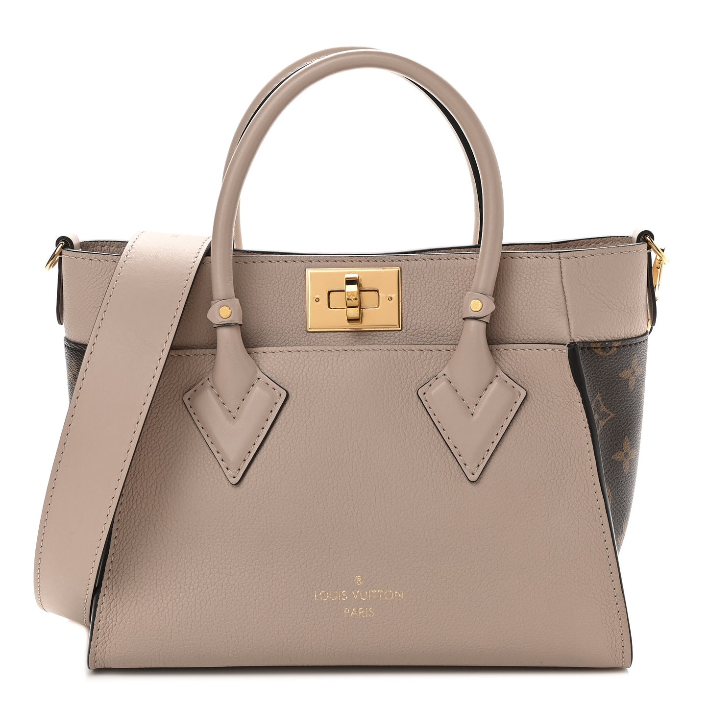 Calfskin Monogram On My Side PM Greige