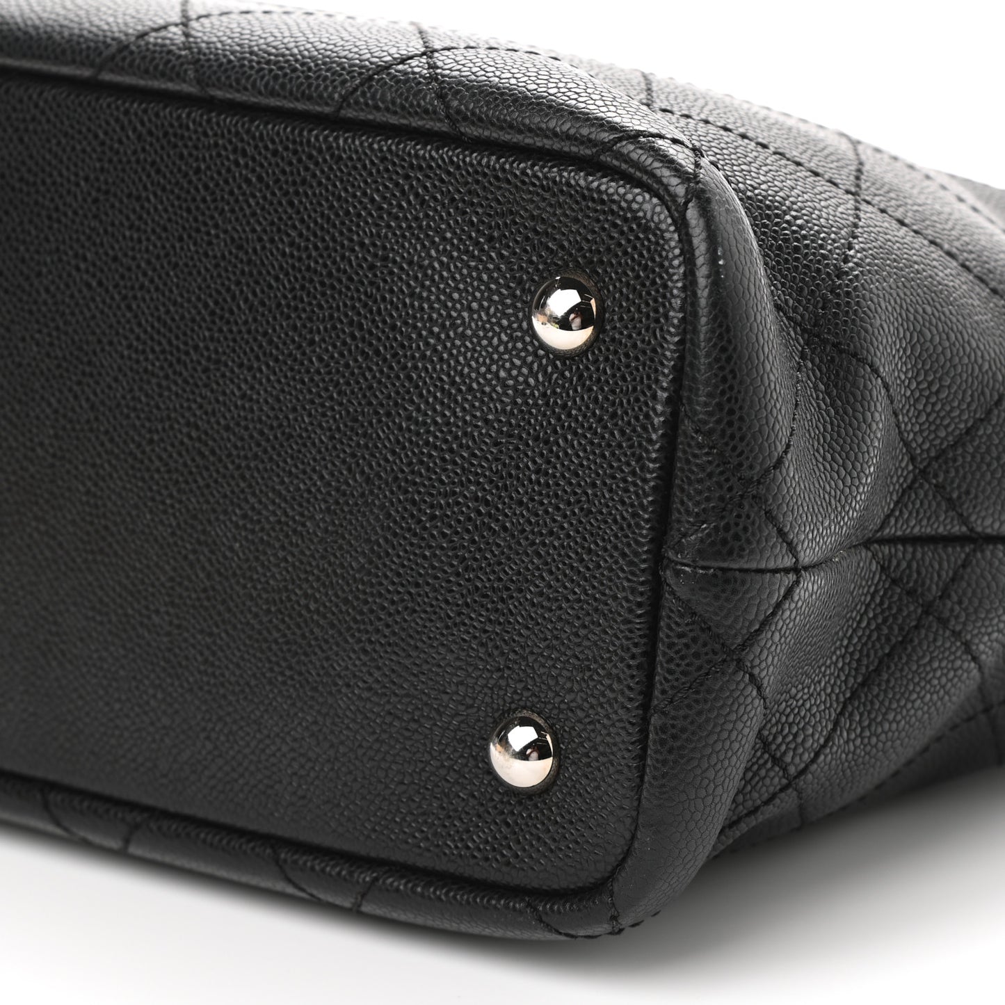 Grained Calfskin Shopping Fever Tote Black