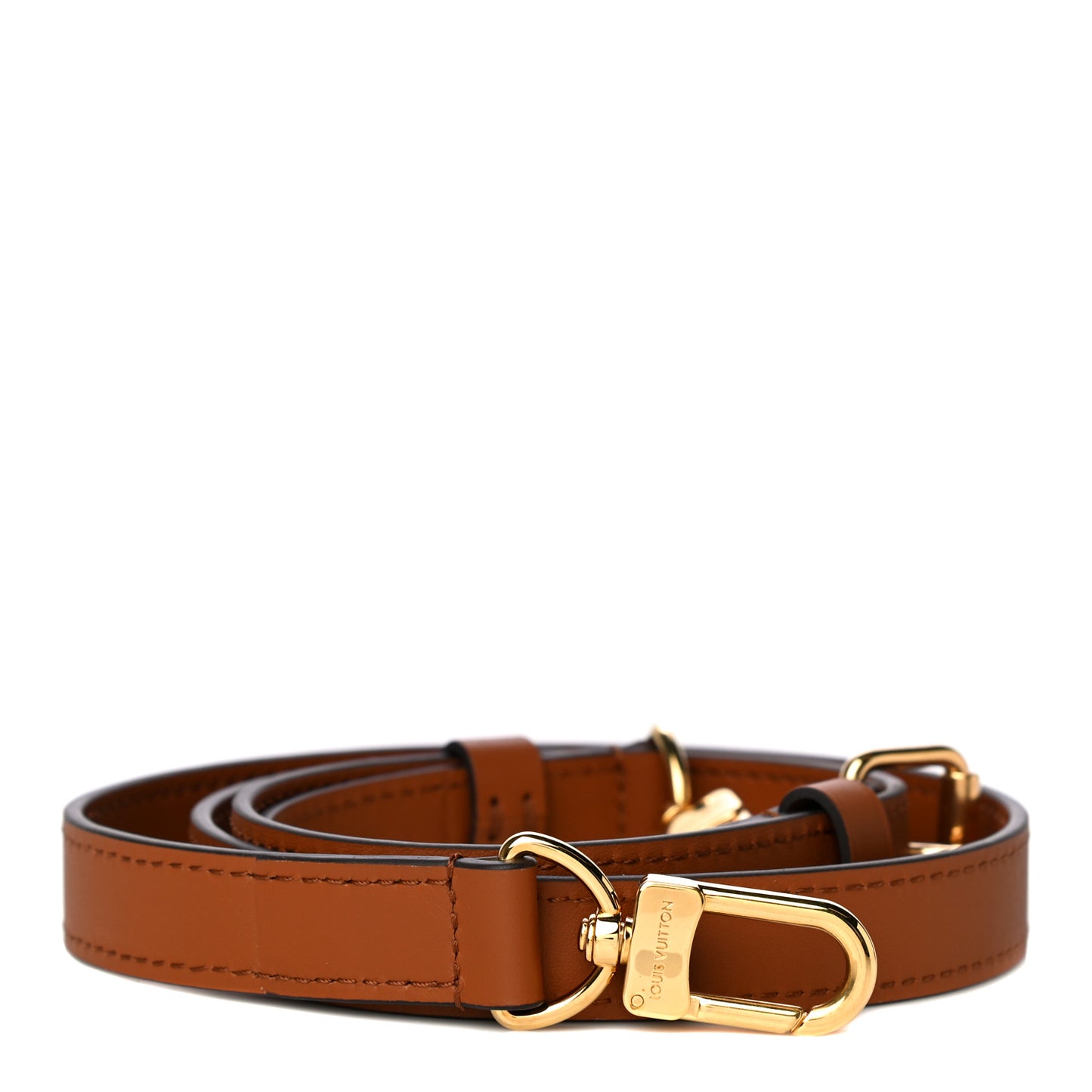 Calfskin Monogram Fold Tote PM Shoulder Strap Caramel