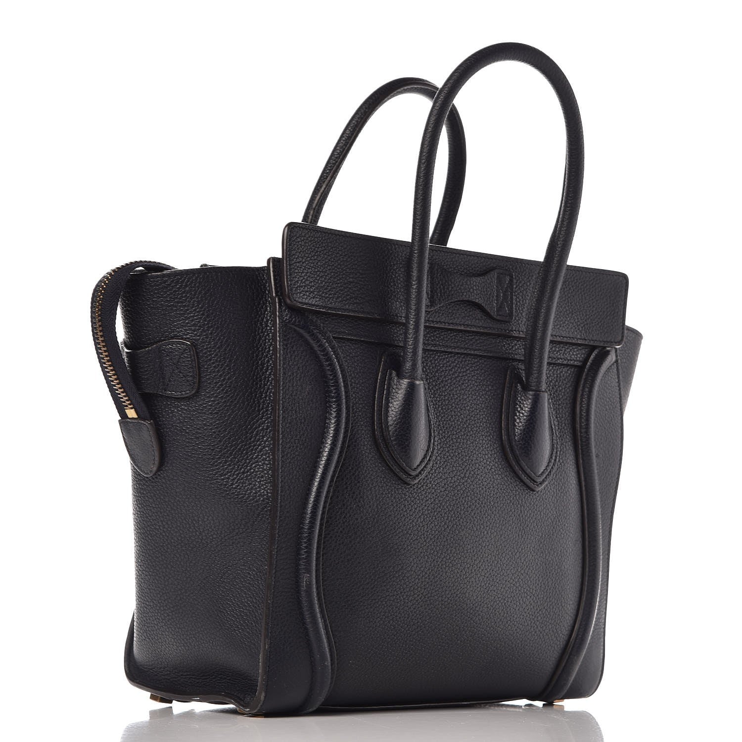 Celine Drummed Calfskin Micro Luggage Black 3 of 31