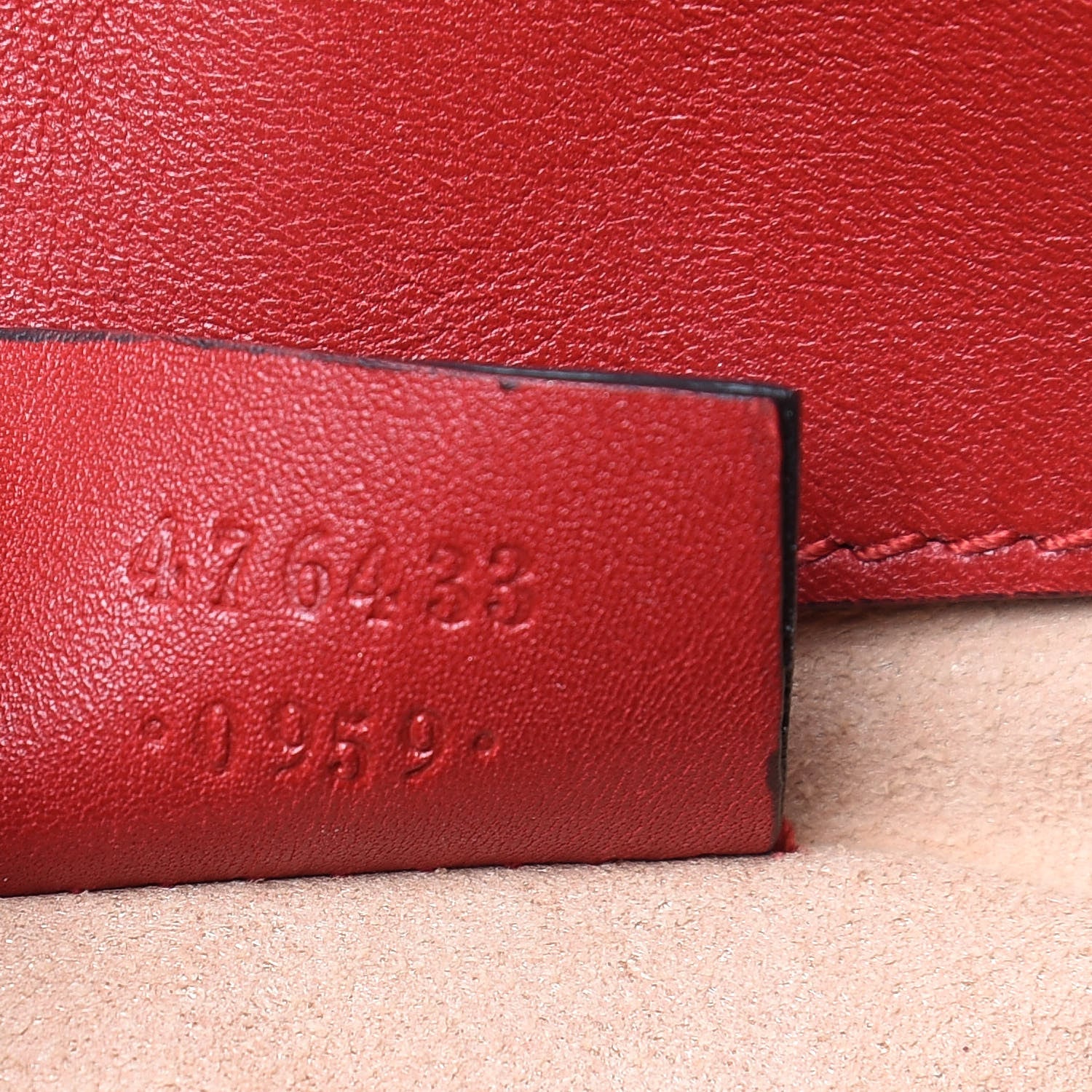 Gucci Calfskin Matelasse Super Mini GG Marmont Shoulder Bag Hibiscus Red 7 of 12